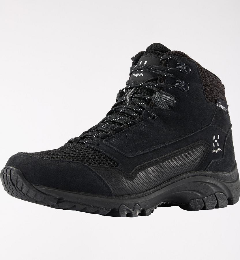 Haglöfs Skuta Mid Proof Eco Hiking Boots Black For Mens LHRDA1825 Australia